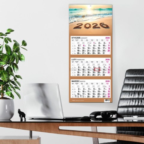 Kalendarz ścienny PLAŻA 310mm x 790mm Press