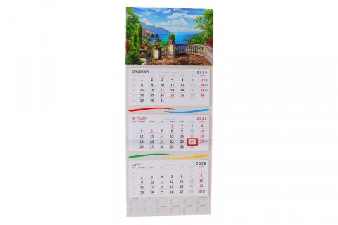 Kalendarz ścienny trójdzielne Darrieus