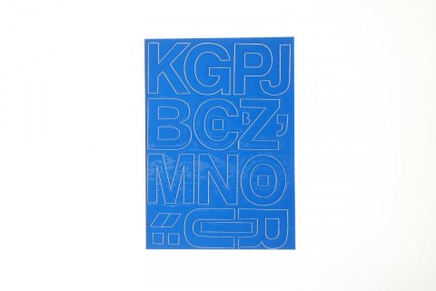 Litery samoprzylepne niebieski Farro