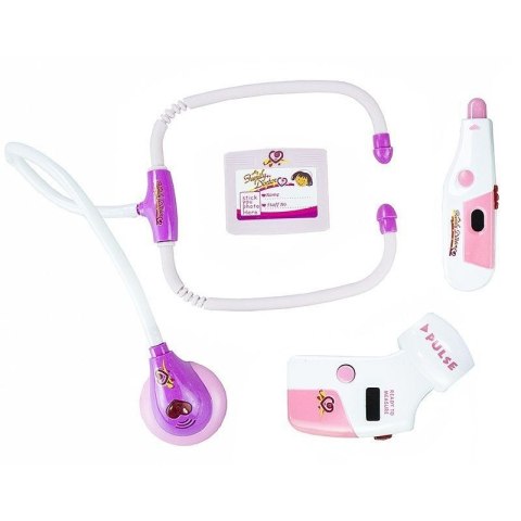 Zestaw lekarski W Walizce Różowy Stetoskop Lekarz Lean (1816)