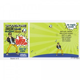 Kartka składana B6 Bueno Urodzinowy dla chłopaka Ev-corp (STKB-06)