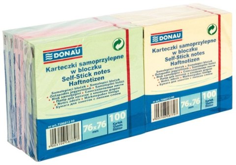 Notes samoprzylepny (karteczki) mix 1200k [mm:] 76x76 Donau (7586012-99)
