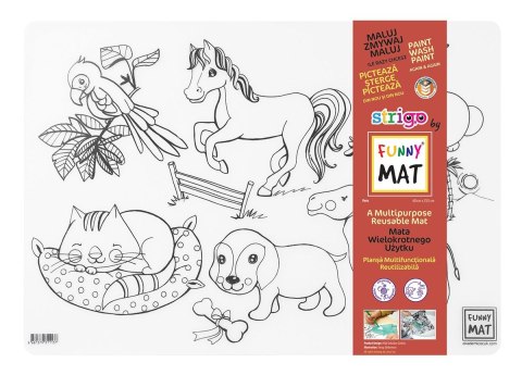 Podkład na biurko FUNNY MAT TRANSPARENT ZWIERZĘTA DOMOWE sfu1113 polipropylen PP [mm:] 335x480 Strigo (8681379311137)
