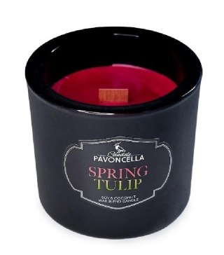 Świeczka ozdobna Classico Spring Tulip czarna 170g Pavoncella (5905711530981)