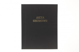 Teczka do akt osobowych A4 sztywny grzbiet, bez treści ABCDE czarny Warta (339-103)