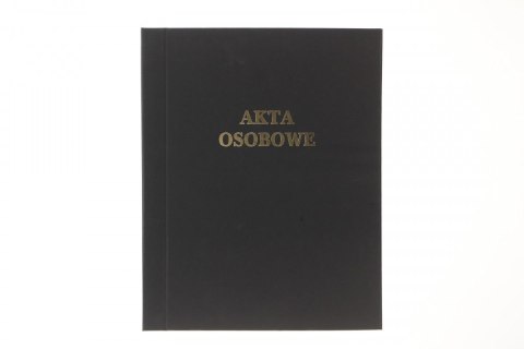 Teczka do akt osobowych A4 sztywny grzbiet, bez treści ABCDE czarny Warta (339-103)