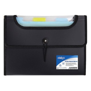 Teczka z przegródkami A4 kolor: czarna 12 przegródek Strigo (SF034)