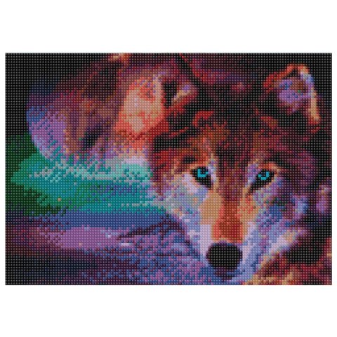 Zestaw kreatywny Diamentowa mozaika 30x40cm Wilk 2 Flamingo Line (TGD70109)