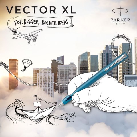 Ekskluzywne pióro tłoczkowe VECTOR XL Teal M Parker (2159746)