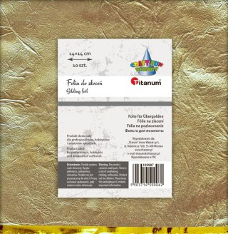 Folia ozdobna Craft-Fun Series do złoceń arkusze złota [mm:] 140x140 Titanum
