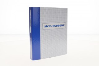 Teczka do akt osobowych A4 40 mm biało-niebieski tektura pokryta folią 1200g Resta