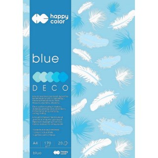 Zeszyt papierów kolorowych Deco Blue A4 170g 20k [mm:] 210x297 Happy Color (3717 2030-032)