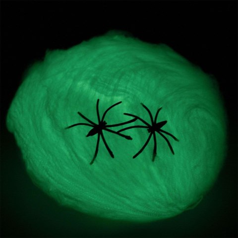 Dekoracja Świecąca w ciemności pajęczyna z pająkiem Arpex (HA2318)