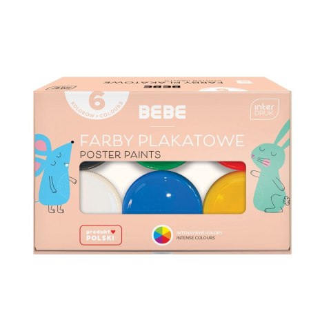 Farby plakatowe BB KIDS 6kol kolor: mix 6 kolor. Noster (5902277329868)