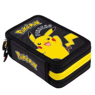 Piórnik POKEMON POTRÓJNY St.Majewski (z wyposażnieniem)