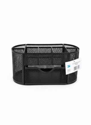 Przybornik na biurko JUMBO czarny metal Tres (5a)