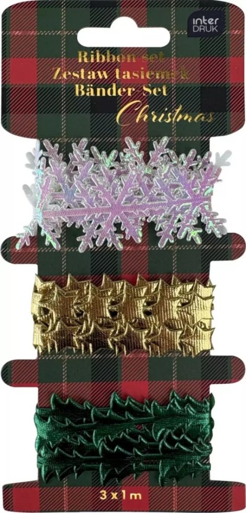 Wstążka CHRISTMASx1 [mm x m] mix Interdruk