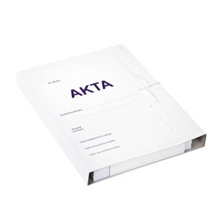 Teczka kartonowa wiązana akta studenta A4 biały 280g Bigo