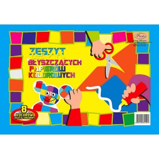 Zeszyt papierów kolorowych błyszczący A4 8k Protos