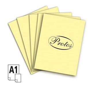 Brystol A1 A1 żółty jasny 160-180g 20k [mm:] 610x860 Protos