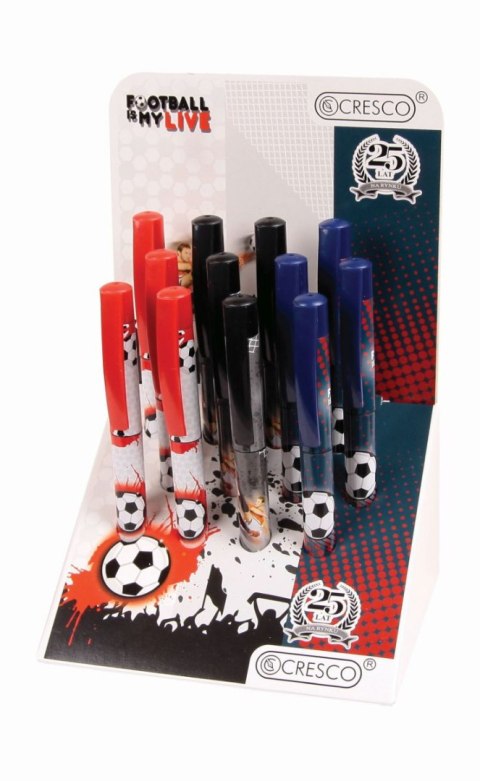 Pióro kulkowe na naboje COLLEGE 11 wkład niebieski Cresco (280034 - E)