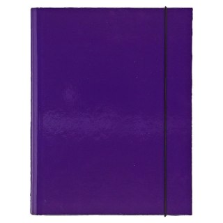 Teczka z szerokim grzbietem na gumkę fioletowa skrzydłowa A4 fioletowy VauPe (310/04)