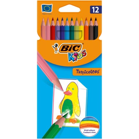 Kredki ołówkowe Tropicolors 2 12 kol 12 kol. Bic Kids (832568)
