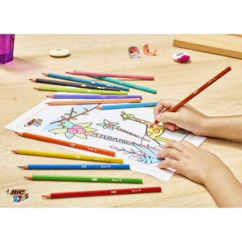 Kredki ołówkowe Tropicolors 2 12 kol 12 kol. Bic Kids (832568)