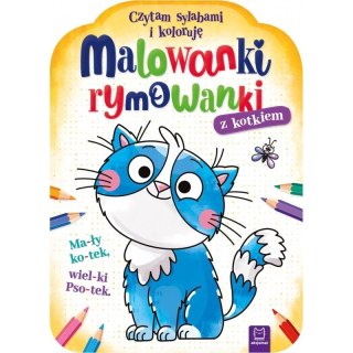 Książeczka edukacyjna Malowanki rymowanki z kotkiem. Czytam sylabami i koloruję Aksjomat