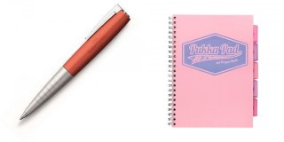 Pakiet biurowy PROMOCJA Długopis Faber Castell Loom oranż czarny	+KOŁOZESZYT A4/200STR KRATKA PASTEL PROJEKT BOOK RÓŻOWY Wpc (24