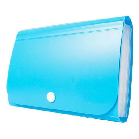 Teczka z przegródkami MINI organizer harmonijkowy na zatrzask 5903242102851 B6 kolor: niebieski Tetis (BT613-N niebieski)