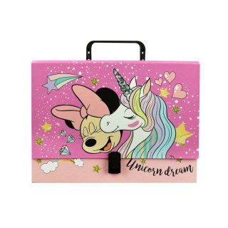 Teczka z szerokim grzbietem na klips Minnie Mouse A4 różowa Beniamin (610285)
