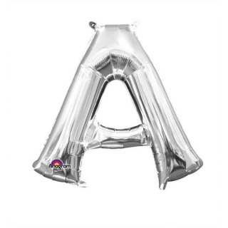 Balon foliowy mini litera A srebrna Amscan (3301101)