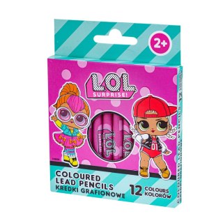 Kredki świecowe LOL grafinowe 12 kol. Astrapap (316024056)