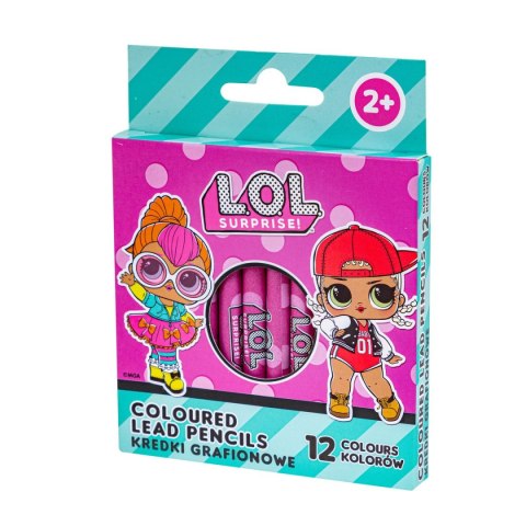 Kredki świecowe LOL grafinowe 12 kol. Astrapap (316024056)