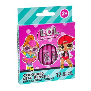 Kredki świecowe LOL grafinowe 12 kol. Astrapap (316024056)