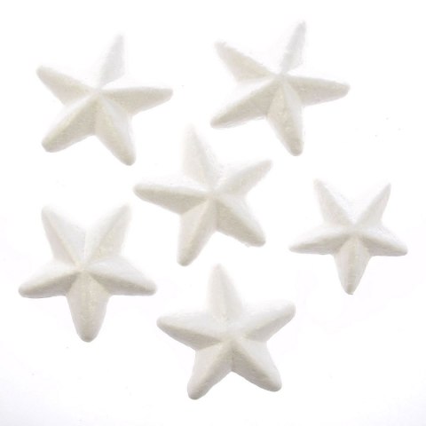 Ozdoba styropianowa gwiazdki 7 cm, 6 szt. Arpex (BN0530)