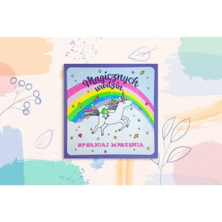 Kartka składana kw KARNET KW NEON UNICORN TECZA Henry (5907465664417)