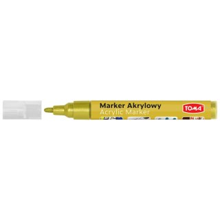 Marker specjalistyczny akrylowy-fioletozłoty wkład złoty 2,5mm okrągła końcówka Toma (TO-402)