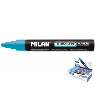 Marker specjalistyczny do szyb fluo wkład niebieski 2,0-4,0mm ścięta końcówka Milan (591295212)
