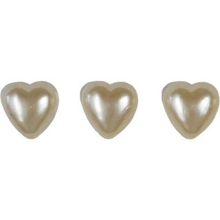 Perełki Craft-Fun Series samoprzylepne perełki serca białe Titanum