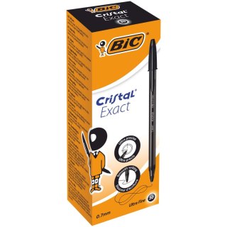 Długopis czarny Cristal Exact wkład czarny 0,7mm Bic (992603)