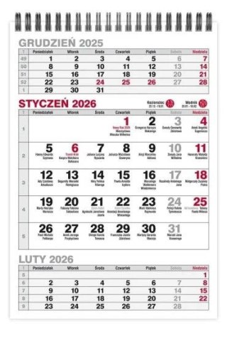 Kalendarz biurkowy Trójdzielny pionowy 145mm x 210mm Pan Kalendarzyk (KBA5-TR)