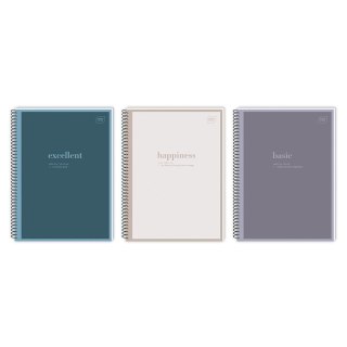Kołozeszyt (kołonotatnik) A4 HYBRID WORDS 80k. 70g linia Interdruk