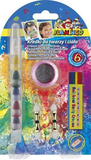 Kredki do malowania twarzy segmentowe 6 kol. Titanum