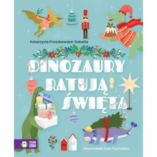 Książeczka edukacyjna Dinozaury ratują święta Zielona Sowa