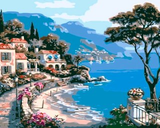 Zestaw kreatywny Malowanie po numerach 40x50cm Pejzaż 1 Flamingo Line (fyh050)