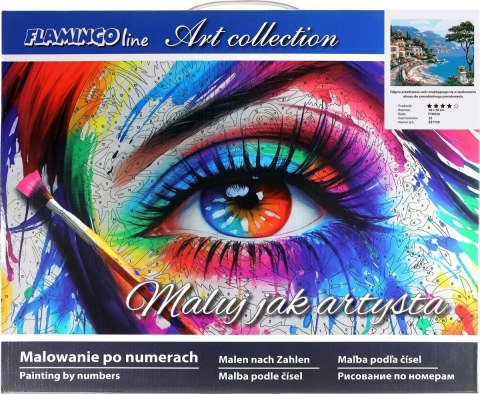 Zestaw kreatywny Malowanie po numerach 40x50cm Pejzaż 1 Flamingo Line (fyh050)