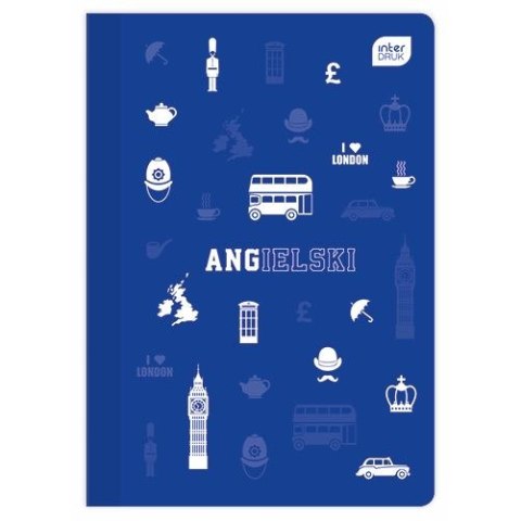 Zeszyt tematyczny A5 Język angielski 60k. 70g krata Interdruk