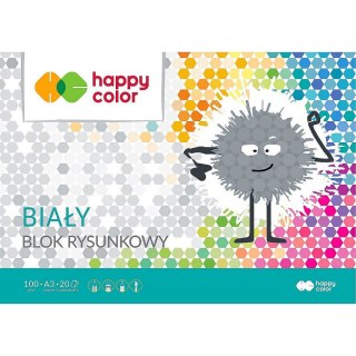 Blok rysunkowy A3 biały 100g 20k [mm:] 297x420 Happy Color (3710 3040-0)